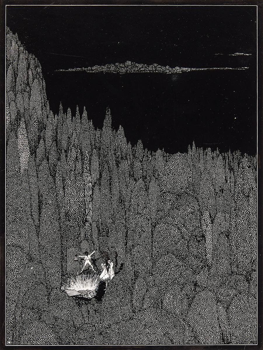 THE GOLD BUG [THERE FLASHED UPWARD A GLOW AND A GLARE] by Harry Clarke RHA (1889-1931) at Whyte's Auctions