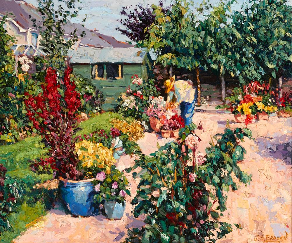 IN THE ARTIST'S GARDEN by James S. Brohan (b.1952) at Whyte's Auctions