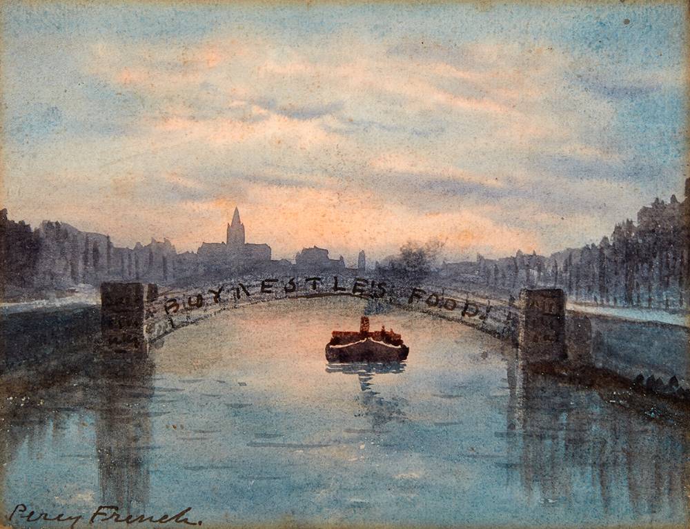 HA'PENNY BRIDGE, DUBLIN by William Percy French (1854-1920) at Whyte's Auctions