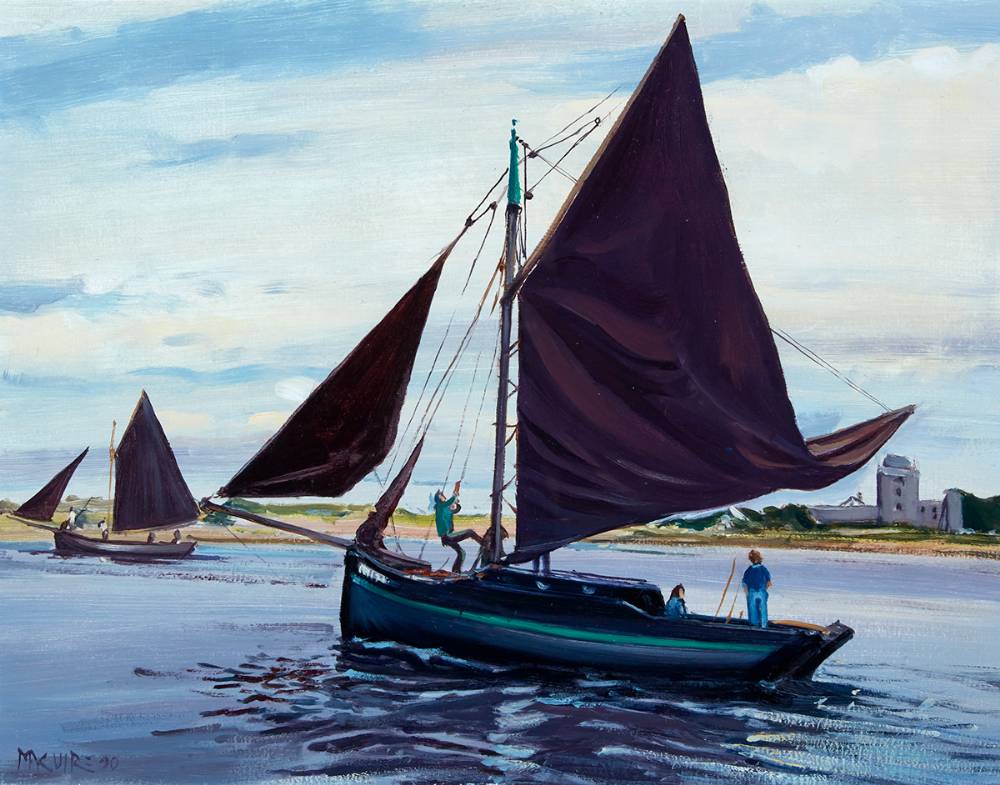 CONNACHT AT KINVARA, COUNTY GALWAY, 1990 by Cecil Maguire sold for �6,200 at Whyte's Auctions