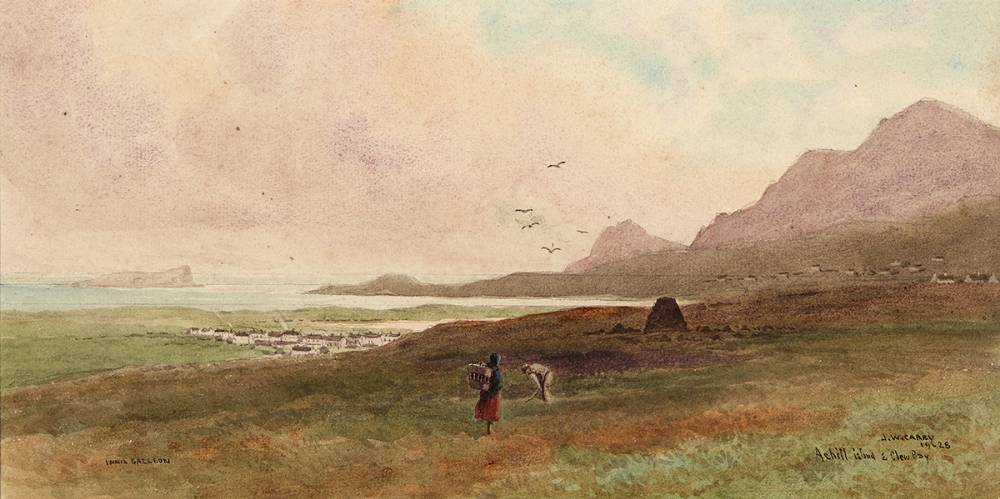 ACHILL ISLAND AND CLEW BAY WITH KEEL IN THE DISTANCE, 1928 by Joseph William Carey RUA (1859-1937) at Whyte's Auctions