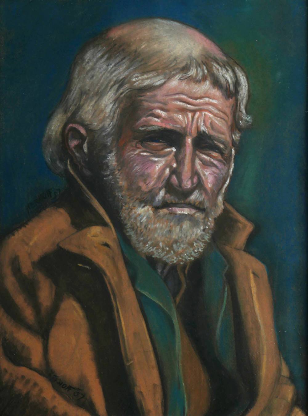 PORTRAIT OF A MAN, 1957 by Harry Kernoff RHA (1900-1974) at Whyte's Auctions