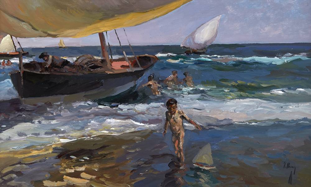 PLAYA [CHILD PLAYING] by Jose Luis Checa Galindo sold for �360 at Whyte's Auctions