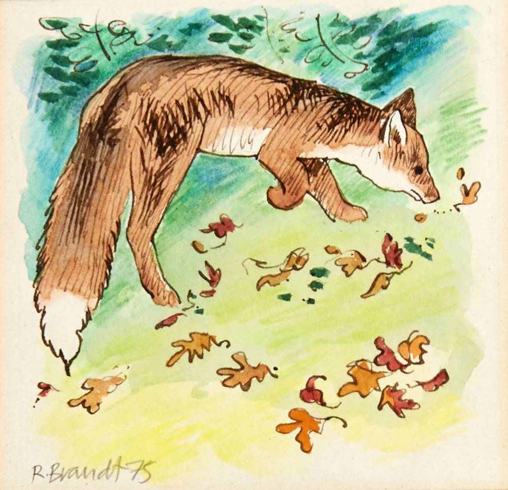 FOX STUDIES, 1975 (SET OF FOUR) by Ruth Brandt (1936-1989) at Whyte's Auctions