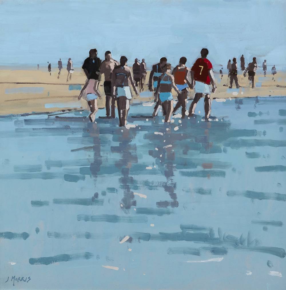 FRIENDS OUT FOR A WALK, BALLYBUNION BEACH, COUNTY KERRY, 2007 by John Morris (b.1958) at Whyte's Auctions