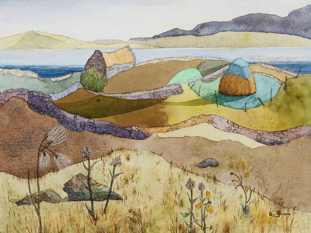 PROTECTIVE DEFENCES (ALONG THE COAST OF MALLIN BAY) by Úna Gillespie sold for €270 at Whyte's Auctions
