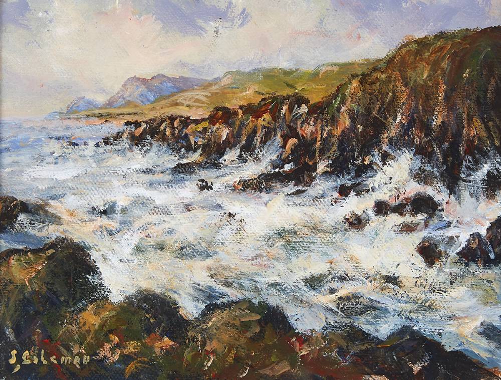 CLIFFS OF ACHILL, 1994 by Simon Coleman RHA (1916-1995) RHA (1916-1995) at Whyte's Auctions