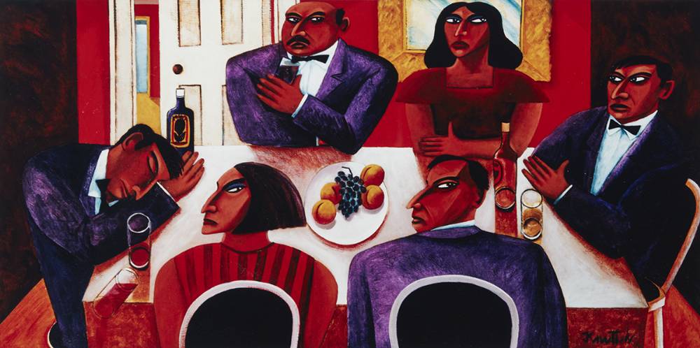 DINNER PARTY by Graham Knuttel (b.1954) at Whyte's Auctions