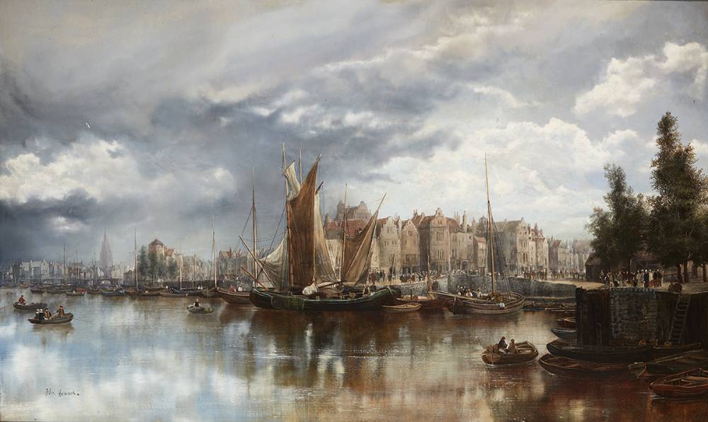 CONTINENTAL QUAYSIDE by William Howard sold for �640 at Whyte's Auctions