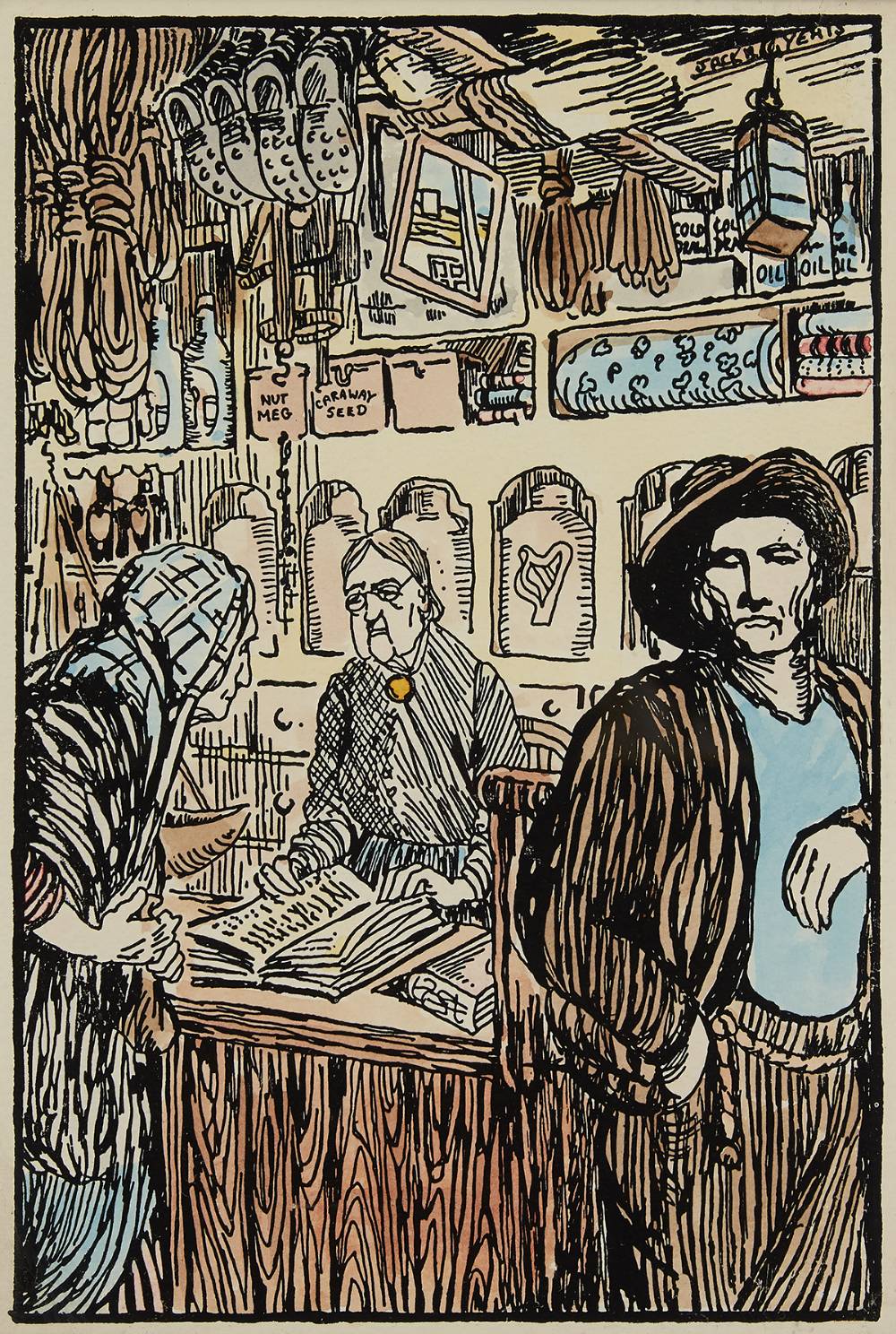 THE COUNTY SHOP by Jack Butler Yeats RHA (1871-1957) RHA (1871-1957) at Whyte's Auctions