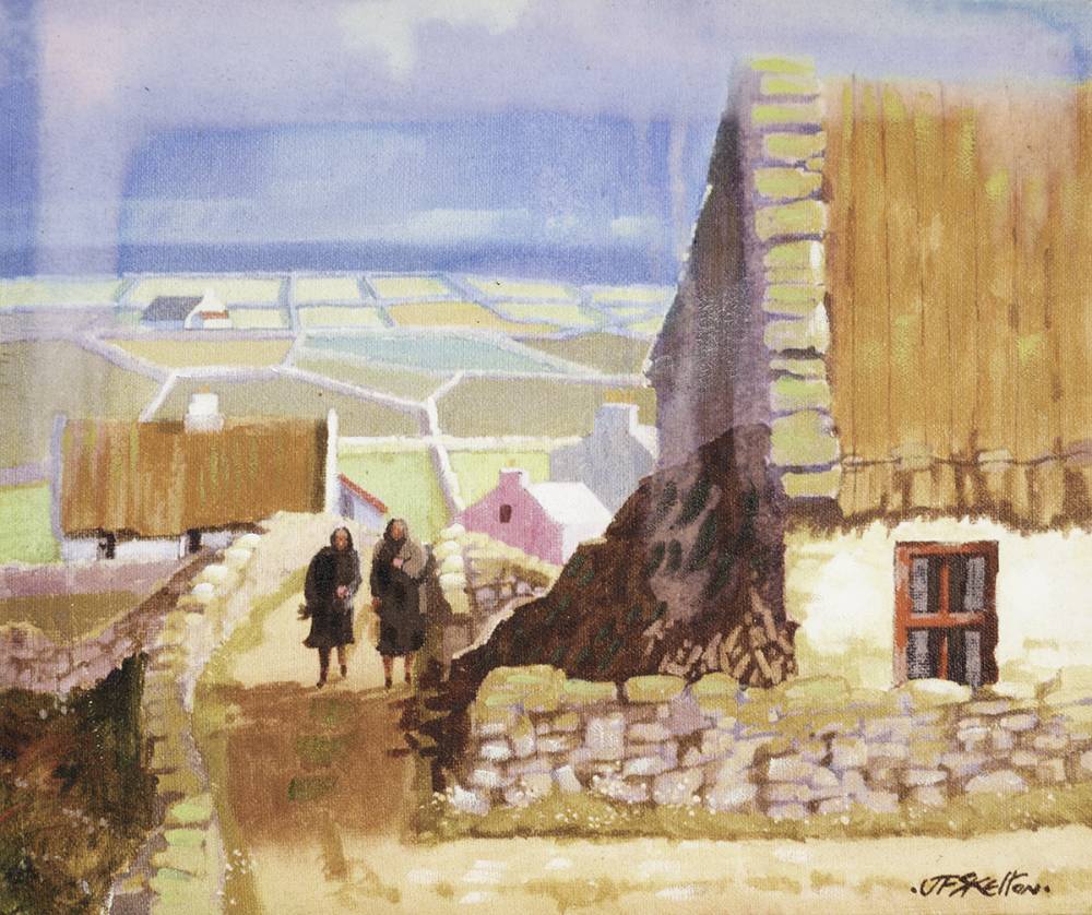 SHAWLIES AND COTTAGES by John Francis Skelton (b.1954) at Whyte's Auctions