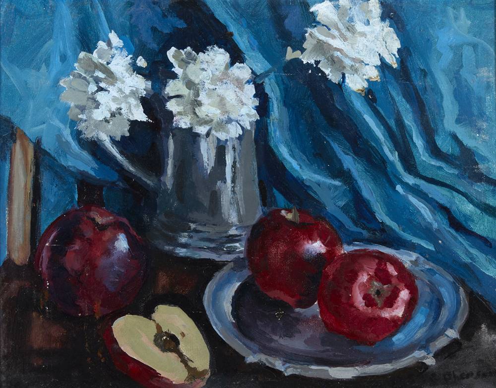 STILL LIFE WITH APPLES AND TANKARD by Nuala Stephenson (1921 - 2010) at Whyte's Auctions