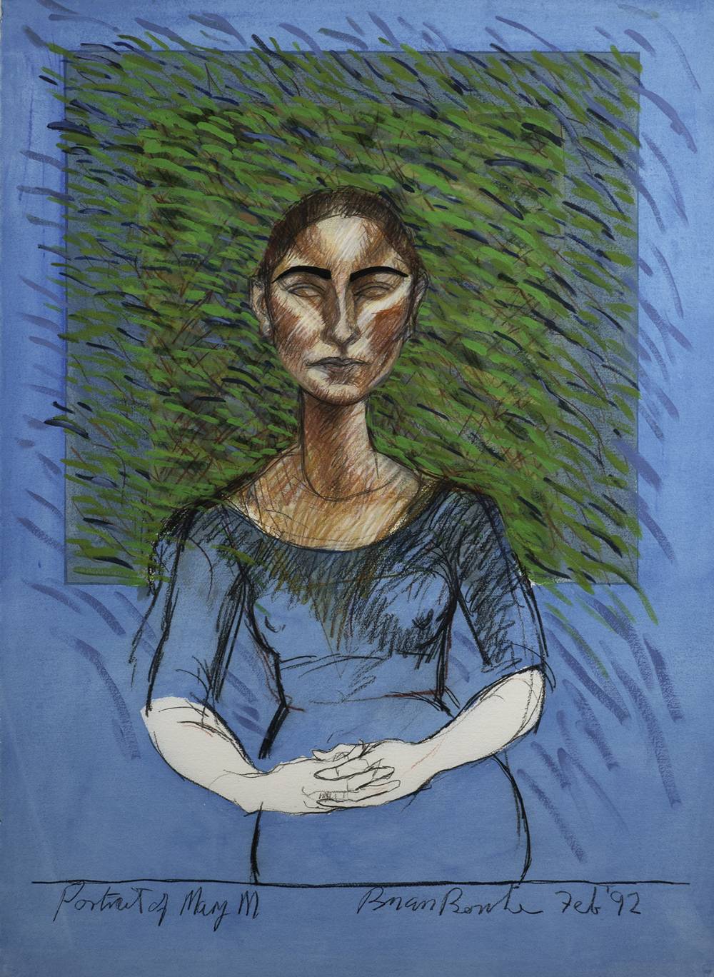 PORTRAIT OF MARY M, 1992 by Brian Bourke HRHA (b.1936) at Whyte's Auctions
