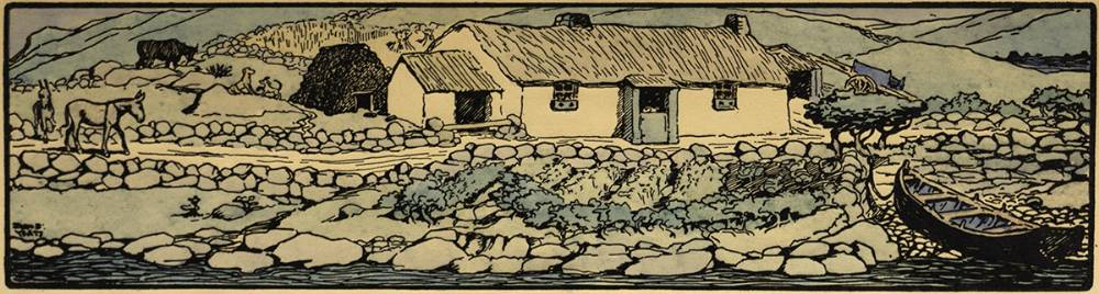THE MOUNTAIN FARM and THE VILLAGE (A PAIR) by Jack Butler Yeats RHA (1871-1957) RHA (1871-1957) at Whyte's Auctions