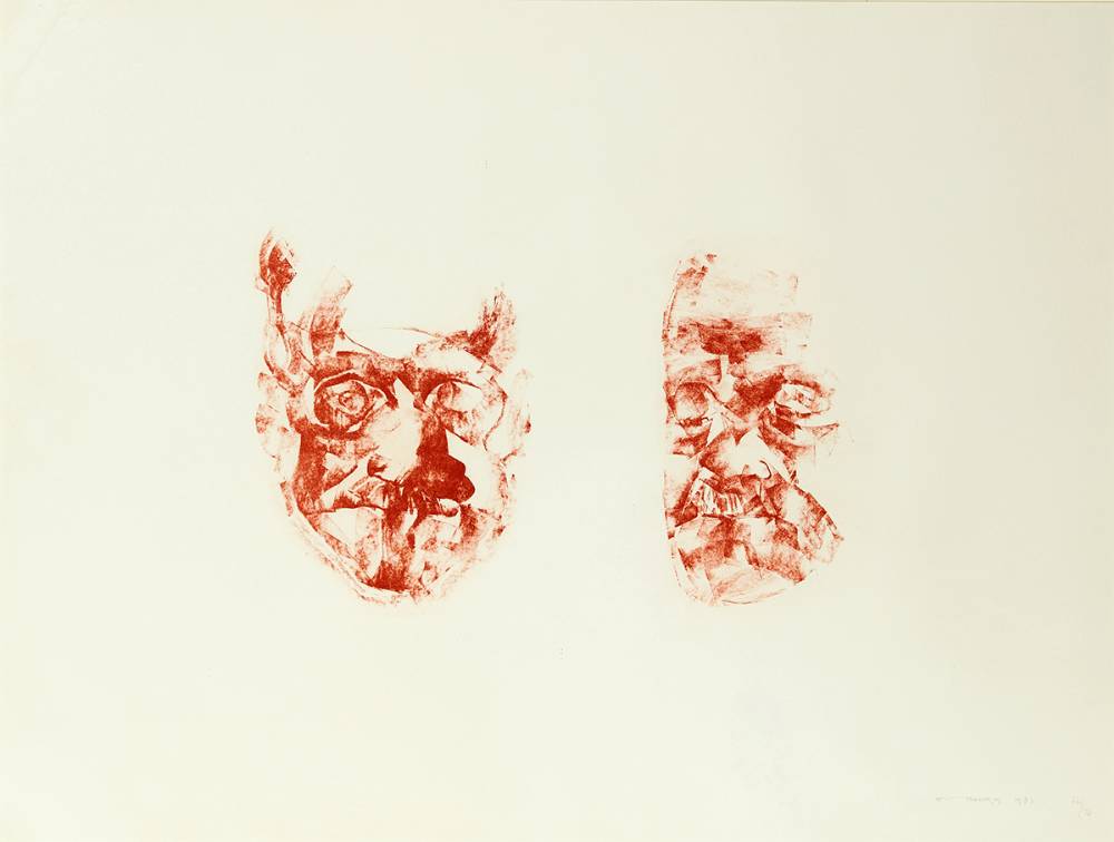 TWO STUDIES TOWARDS AN IMAGE OF JAMES JOYCE, 1983 by Louis le Brocquy HRHA (1916-2012) at Whyte's Auctions