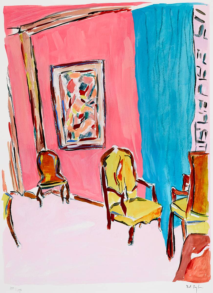 THREE CHAIRS [THE DRAWN BLANK SERIES], 2011 by Bob Dylan sold for �1,800 at Whyte's Auctions