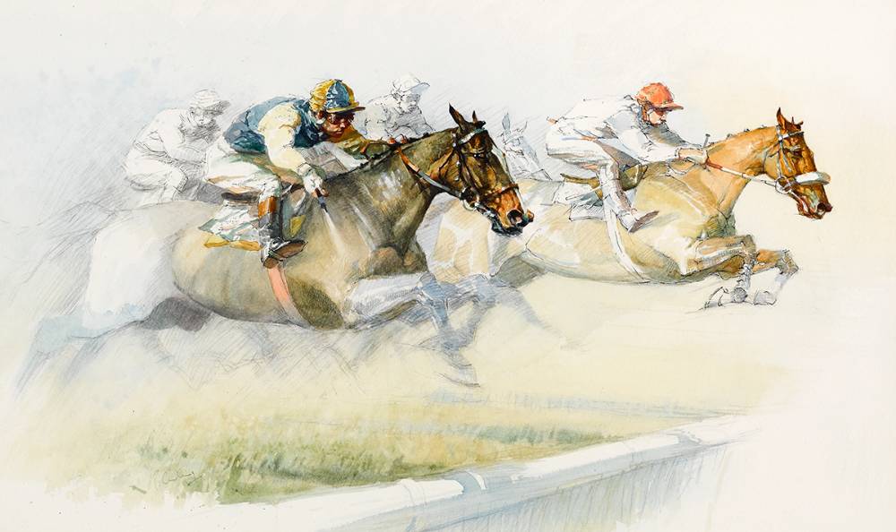 RACING SCENE by Peter Curling sold for �2,900 at Whyte's Auctions