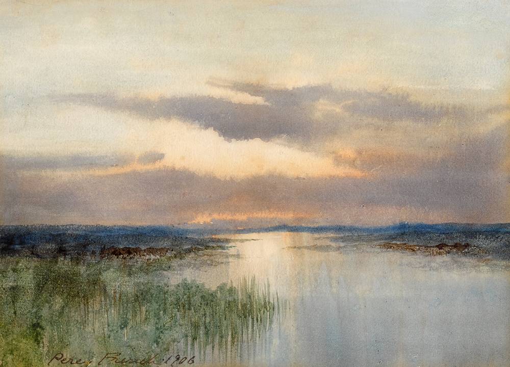 SUNSET OVER A BOG, 1906 by William Percy French (1854-1920) at Whyte's Auctions