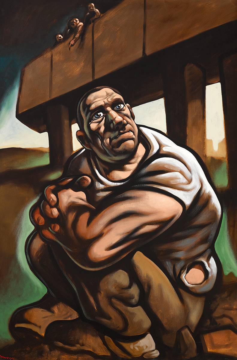 BRIDGE TO NOWHERE by Peter Howson OBE (Scottish, b. 1958) at Whyte's Auctions