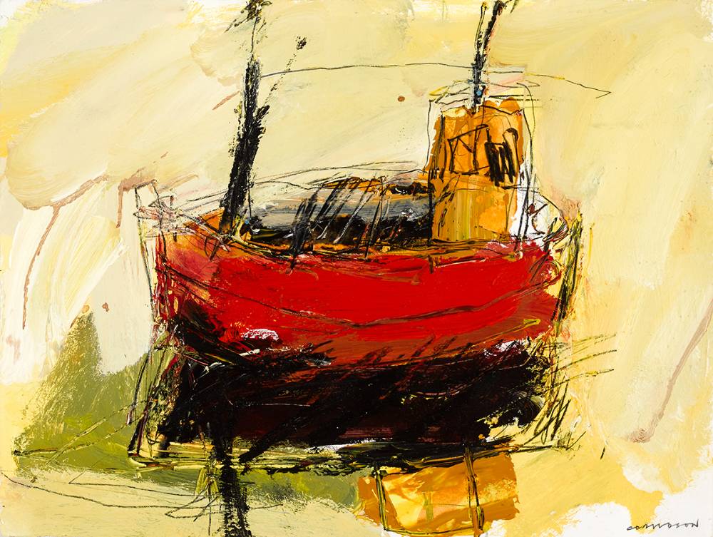 RED TRAWLER by Colin Davidson sold for �2,000 at Whyte's Auctions