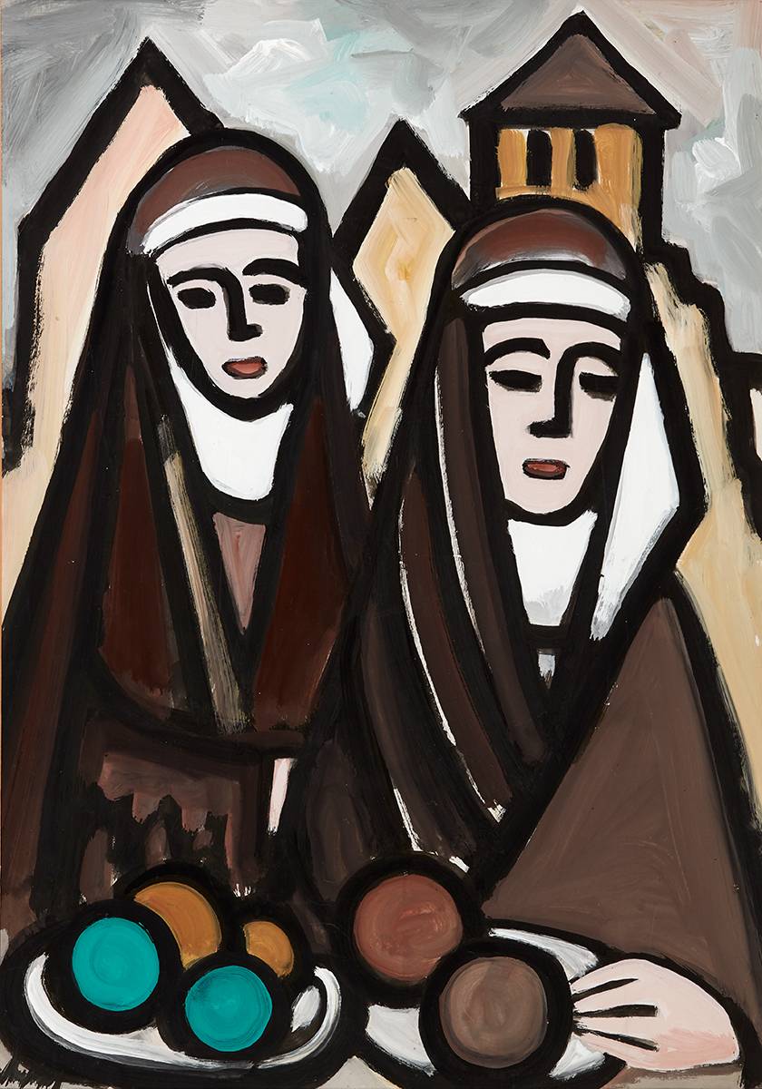 NUNS WITH FRUIT by Markey Robinson (1918-1999) at Whyte's Auctions