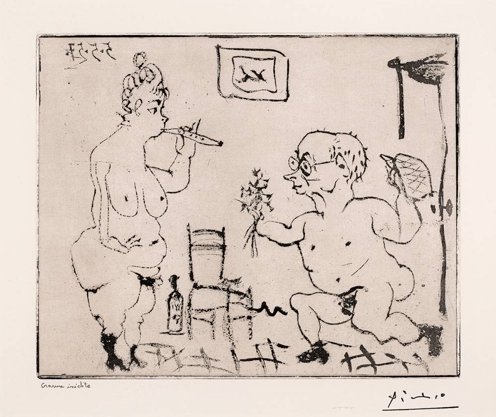 HISTOIRE DE SABART�S ET DE SA VOISINE: 'VOICI QUELQUES FLEURS...', 1957 by Pablo Picasso sold for �2,400 at Whyte's Auctions