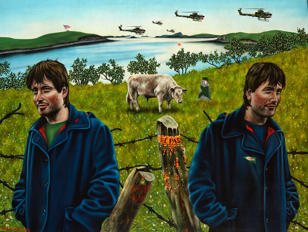 BELL HUEYS OVER CLEW BAY, 1984 by Dermot Seymour RUA (b.1956) at Whyte's Auctions