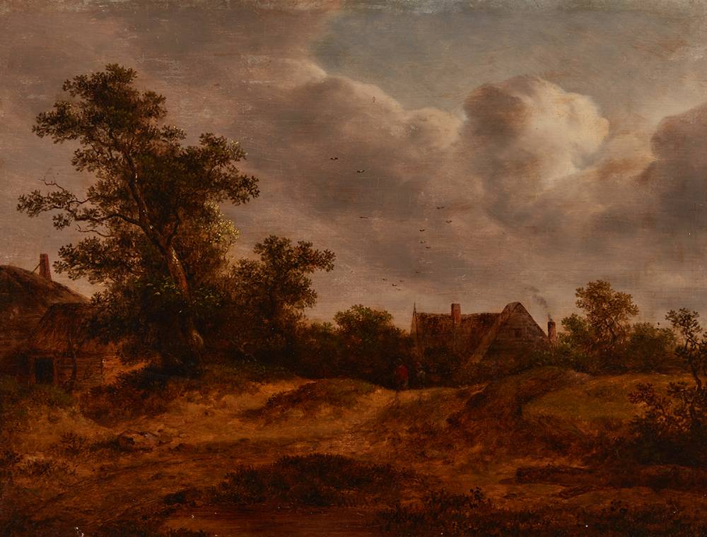 PASTORAL SCENE WITH HOUSES AND COTTAGES, c.1800s at Whyte's Auctions