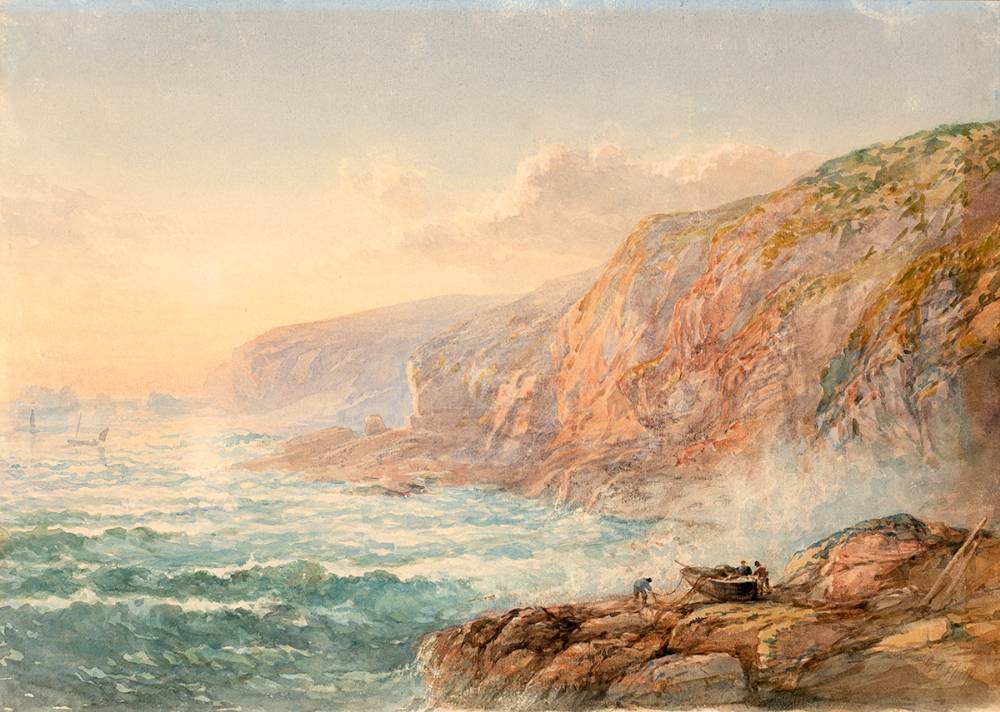 THE STAGROCKS, CORNWALL by James George Philp sold for �120 at Whyte's Auctions