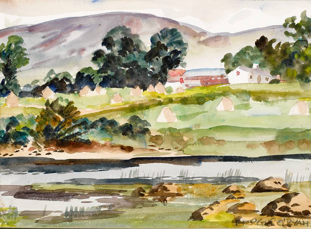 LOCKSTOWN, BLACKDITCHES, COUNTY WICKLOW, 1976 by Fergus O'Ryan RHA (1911-1989) at Whyte's Auctions