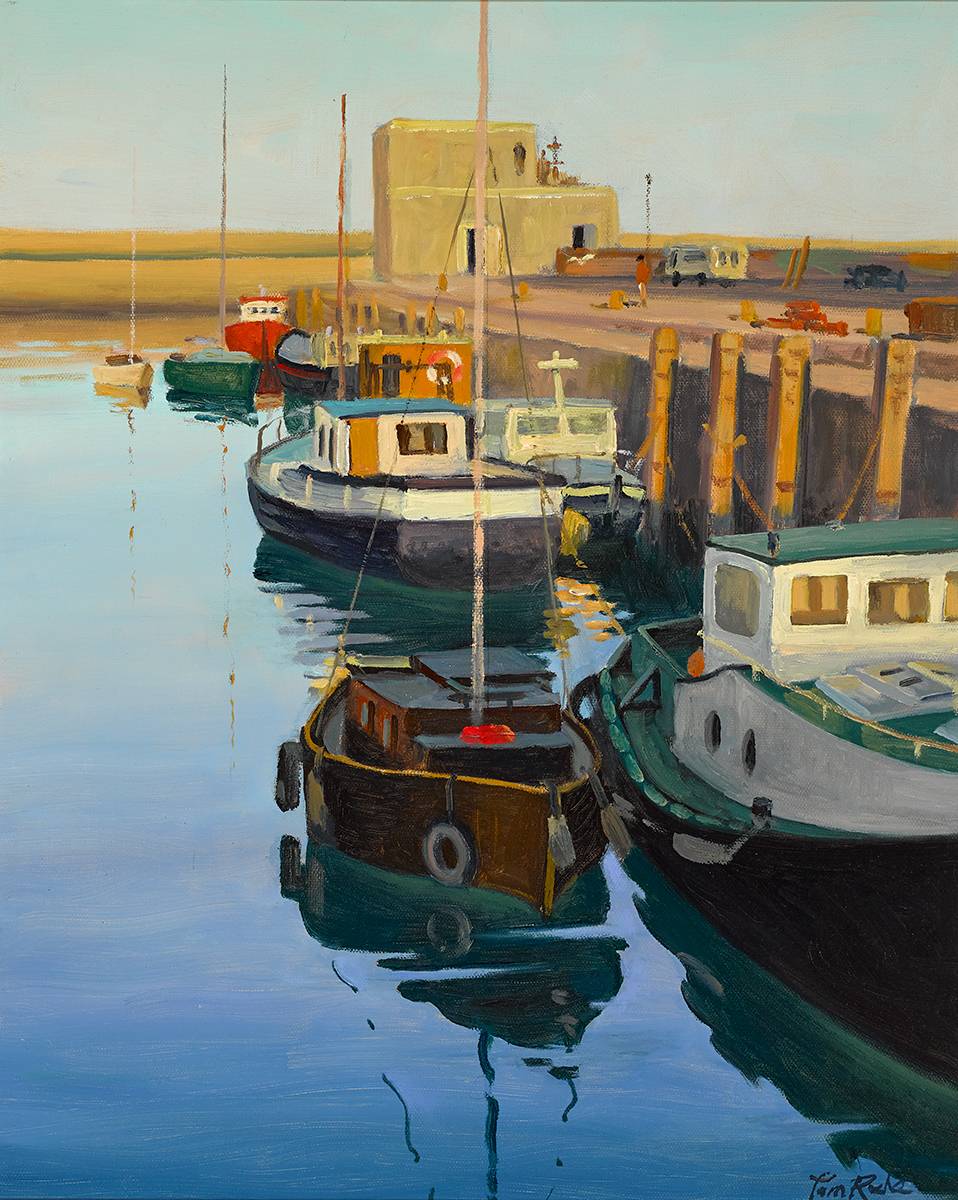 LOW TIDE, D�N LAOGHAIRE, COUNTY DUBLIN by Tom Roche (b.1940) at Whyte's Auctions