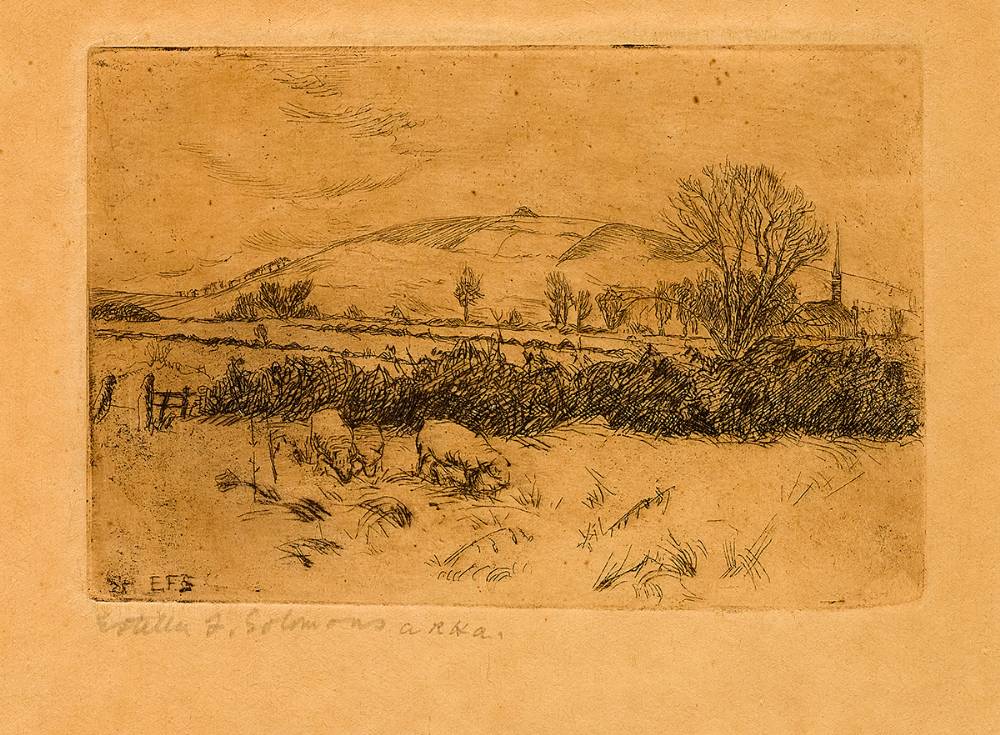 RURAL SCENE WITH SHEEP by Estella Frances Solomons sold for �190 at Whyte's Auctions