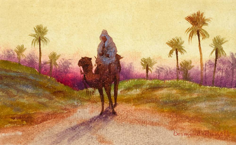 VICTORIAN SCENE [FIGURE ON CAMEL] by D. Russell  at Whyte's Auctions