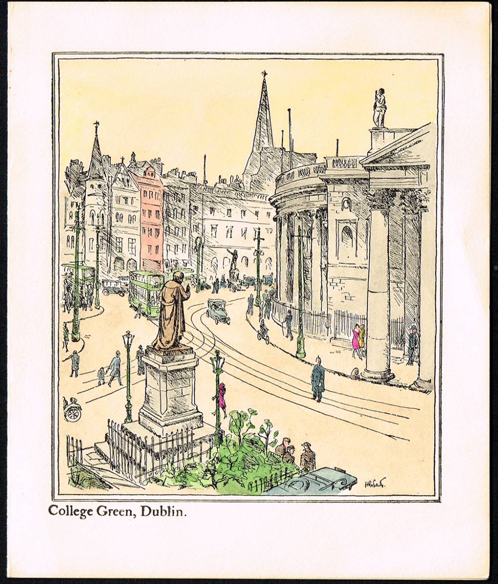 DUBLIN SCENES (SET OF FOUR) by Hilda Roberts HRHA (1901-1982) HRHA (1901-1982) at Whyte's Auctions