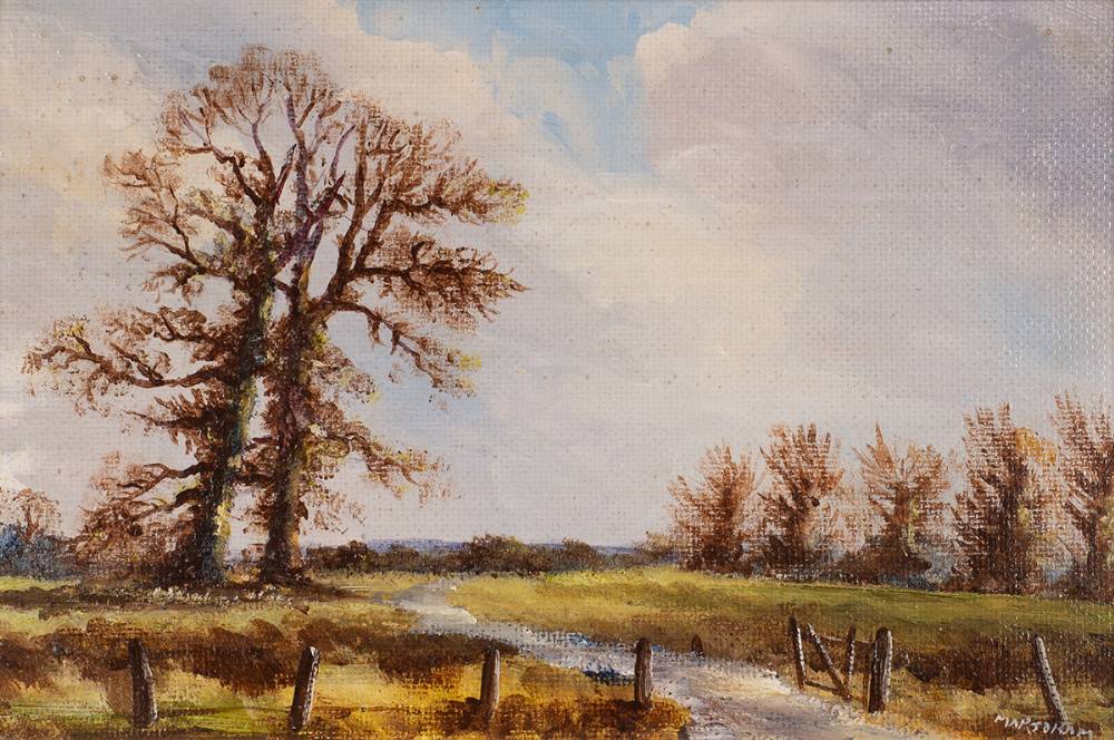 RURAL SCENE WITH TREES by Gerry Marjoram (b.1936) at Whyte's Auctions