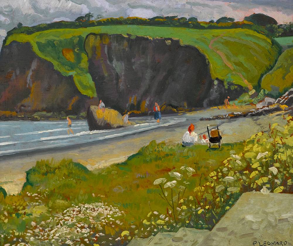 BEACH AT LOUGHSHINNY, COUNTY DUBLIN by Patrick Leonard HRHA (1918-2005) at Whyte's Auctions