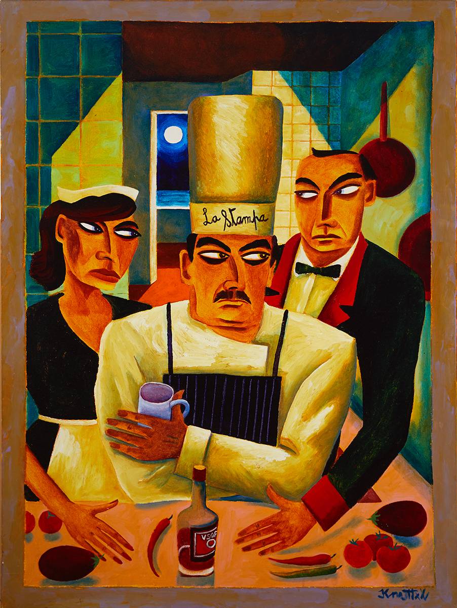 LA STAMPA KITCHEN by Graham Knuttel (b.1954) (b.1954) at Whyte's Auctions