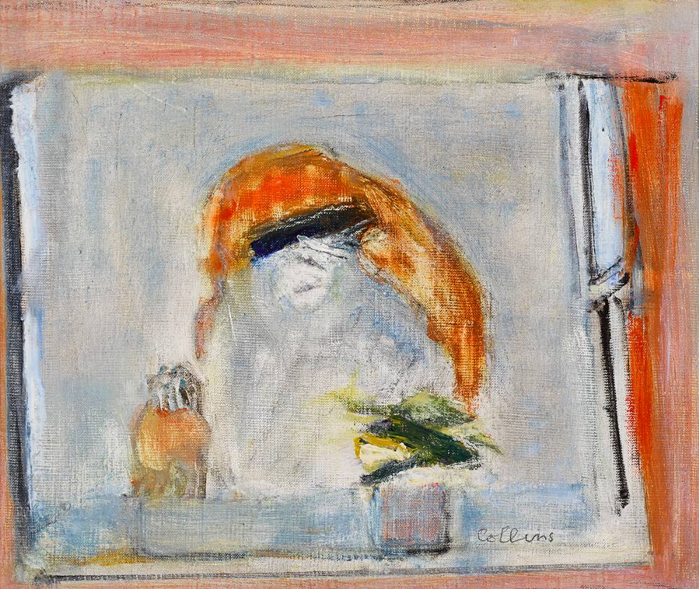 OLD LADY IN THE WINDOW by Patrick Collins HRHA (1910-1994) at Whyte's Auctions
