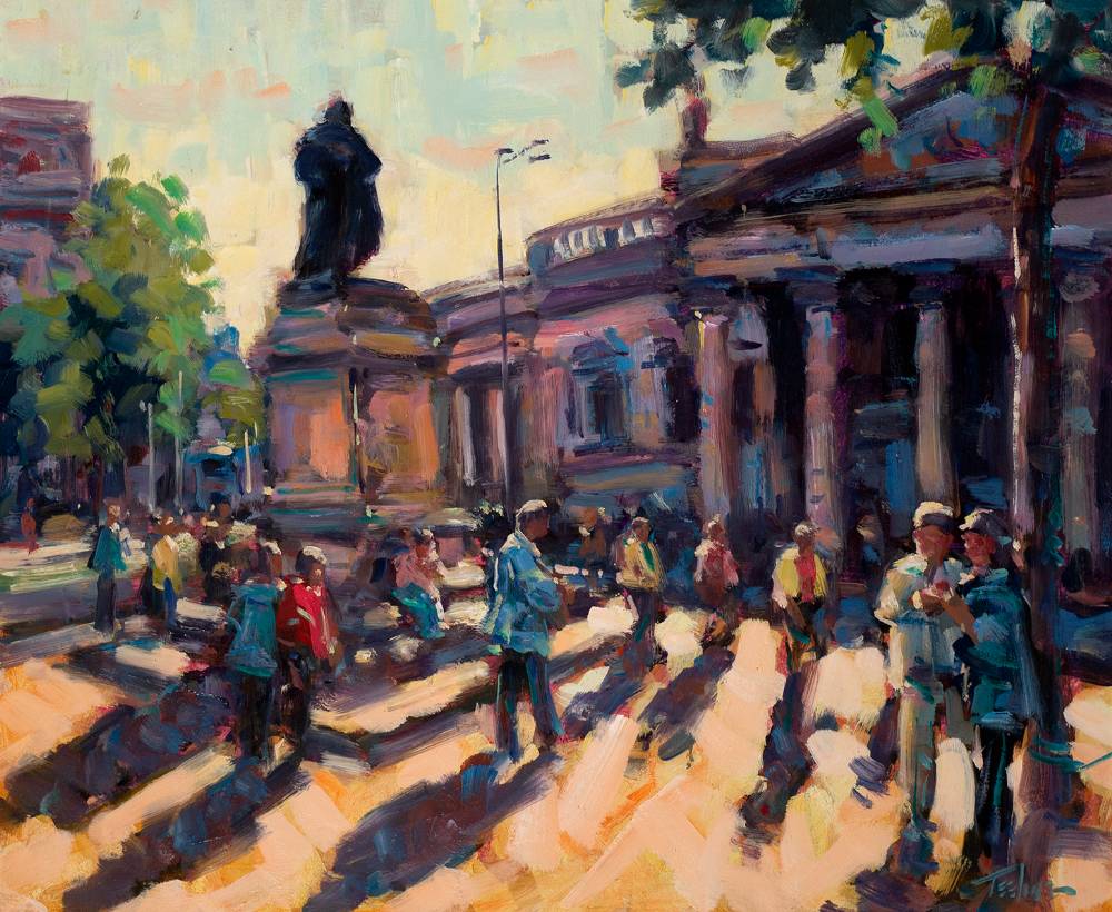 COLLEGE GREEN, DUBLIN by Norman Teeling (b.1944) at Whyte's Auctions