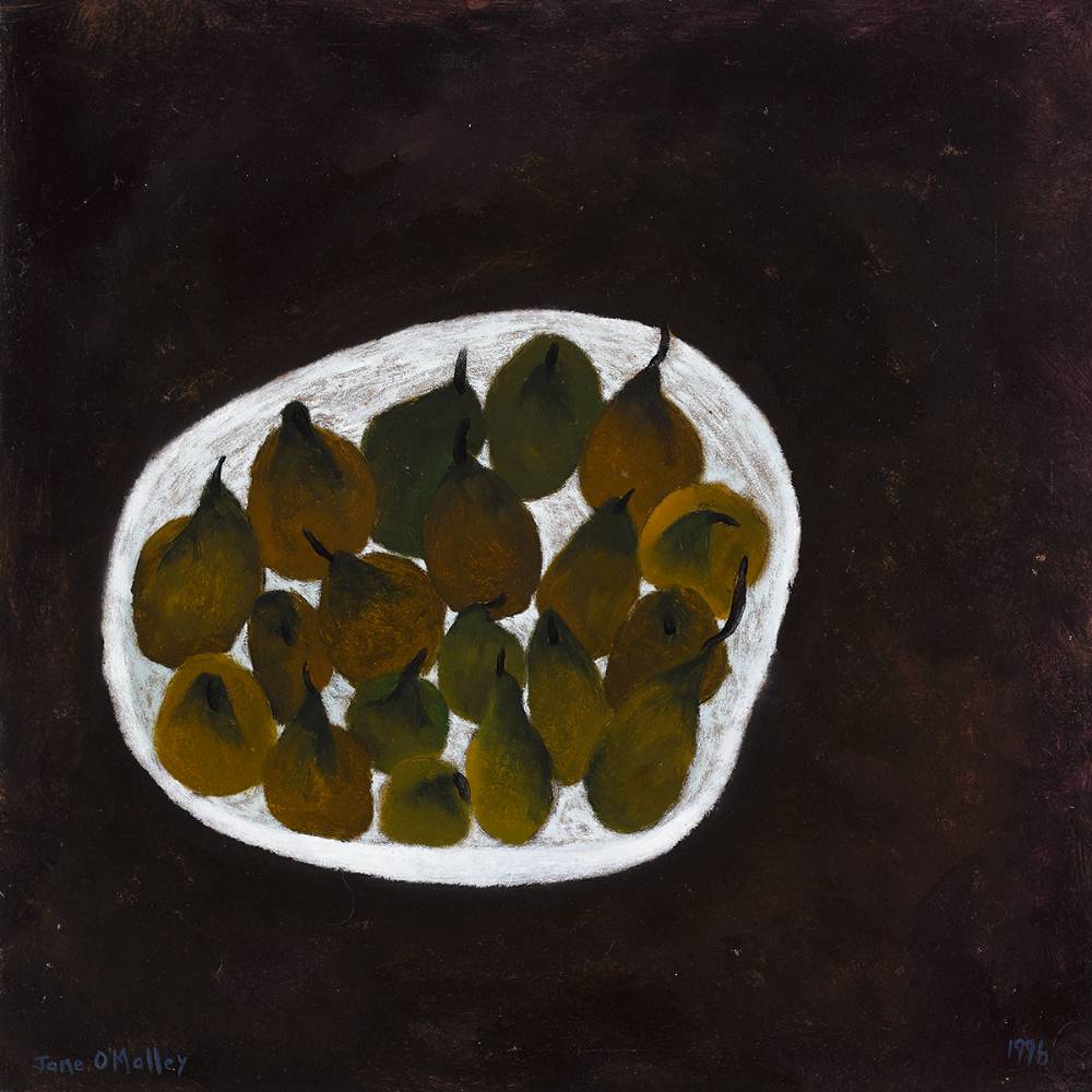 NINETEEN PEARS IN A BOWL, 1996 by Jane O'Malley (b.1944) at Whyte's Auctions