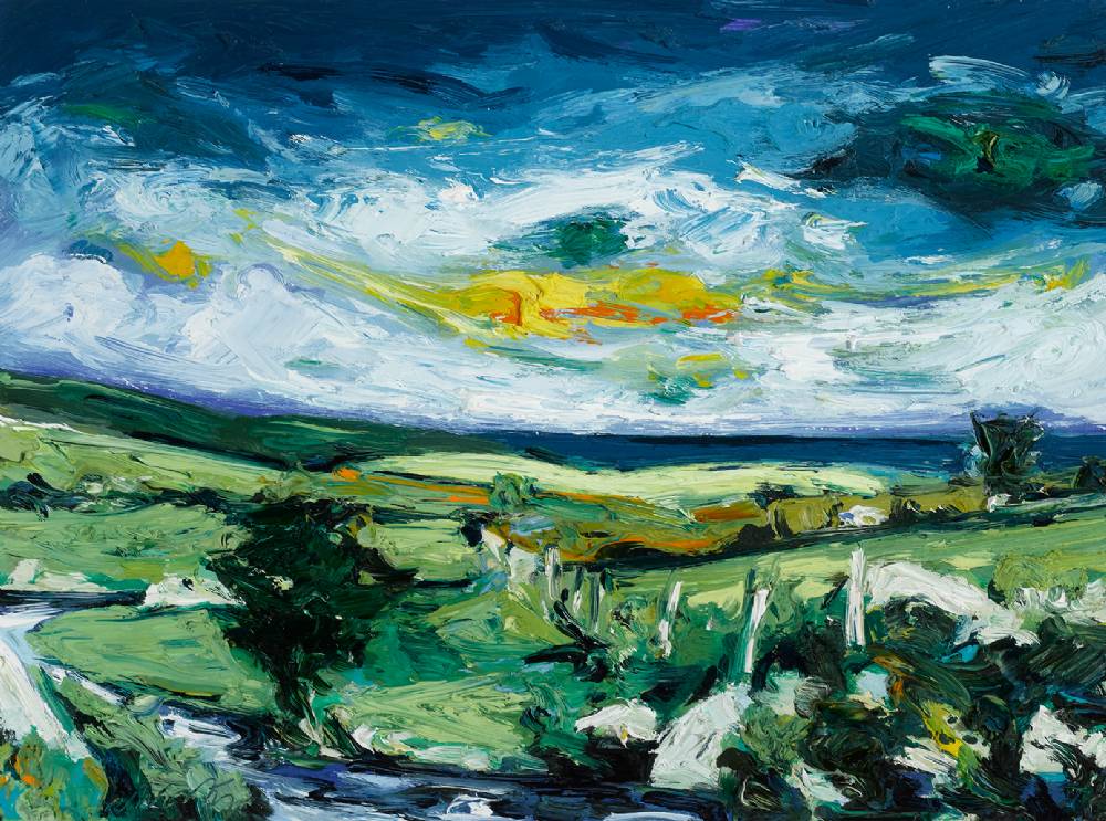 VIEW OF BRANDON, COUNTY KERRY, 1995 by Michael Flaherty sold for �2,400 at Whyte's Auctions