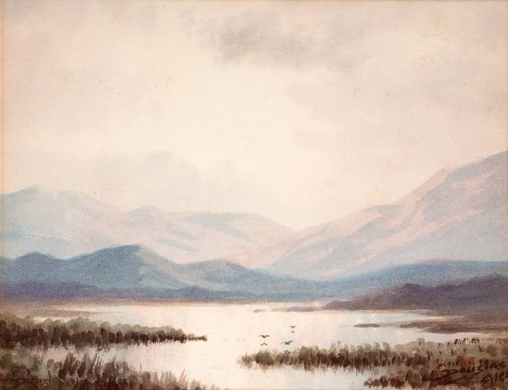 EVENING ON LOUGH ANURE, COUNTY DONEGAL by Douglas Alexander (1871-1945) at Whyte's Auctions