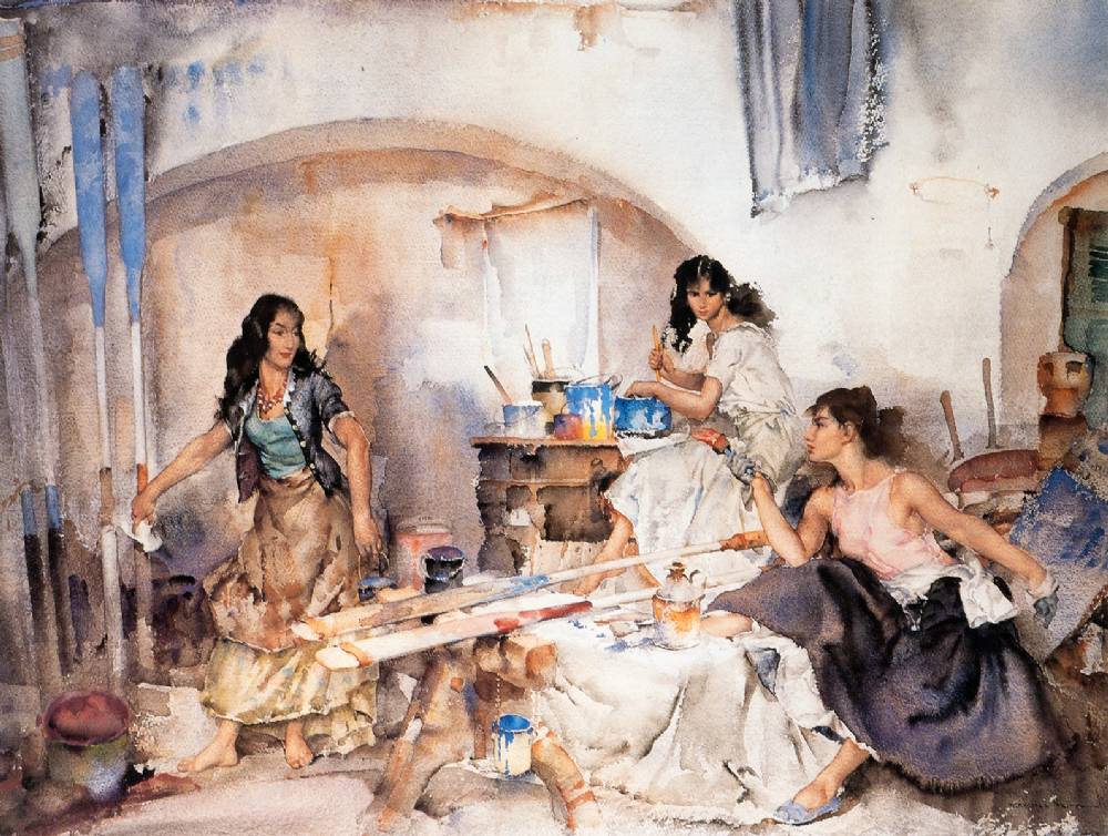 A QUESTION OF FICTION by Sir William Russell Flint PRWS RA RE RSW (Scottish, 1880-1969) at Whyte's Auctions