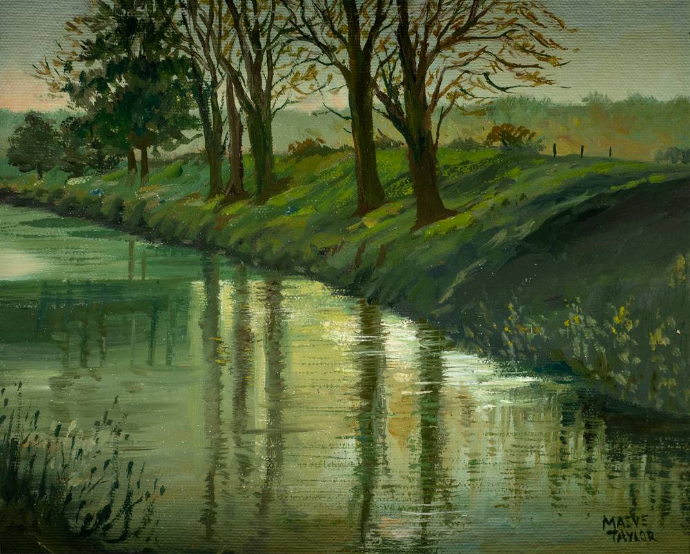 THE LIFFEY AT LUCAN, COUNTY DUBLIN by Maeve Taylor (b.1928) at Whyte's Auctions