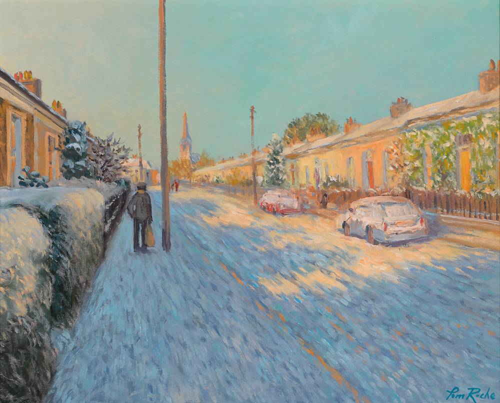 SUN AFTER SNOW, D�N LAOGHAIRE, COUNTY DUBLIN by Tom Roche (b.1940) at Whyte's Auctions