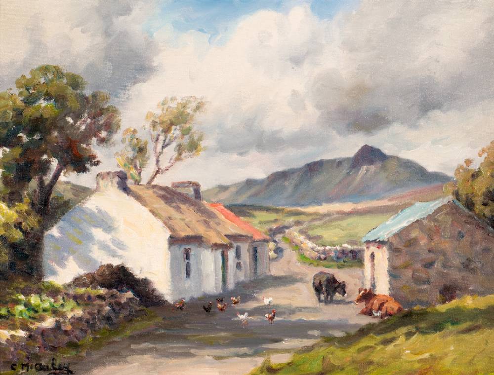 CATTLE AND COTTAGES by Charles J. McAuley sold for �1,000 at Whyte's Auctions