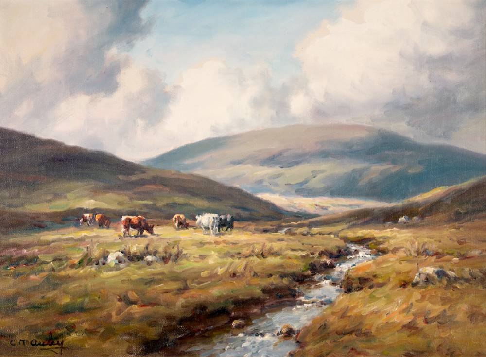 CATTLE IN A LANDSCAPE by Charles J. McAuley sold for �1,050 at Whyte's Auctions