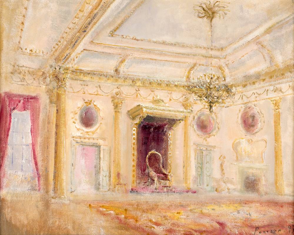 THRONE ROOM, DUBLIN CASTLE, 1997 by Peter Pearson sold for �500 at Whyte's Auctions