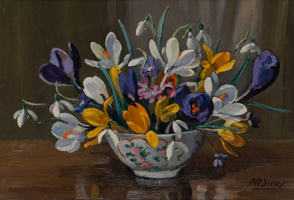 SPRING FLOWERS by Anne Primrose Jury RUA (1907-1995) RUA (1907-1995) at Whyte's Auctions