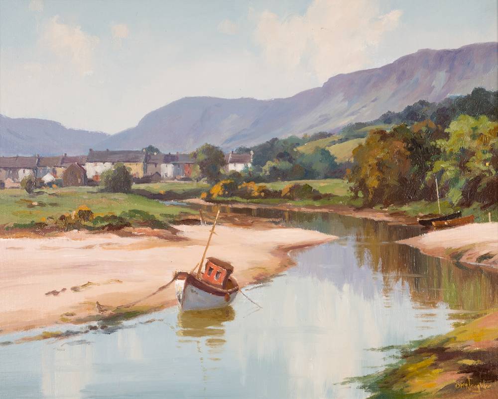BOAT ON A RIVERBED by Donal McNaughton  at Whyte's Auctions